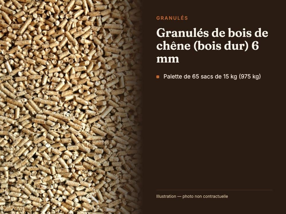 Visuel du conditionnement — Granulés de bois de chêne (bois dur) 6 mm