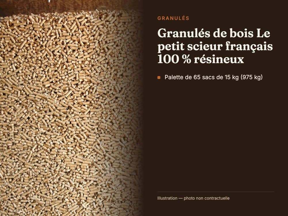 Visuel du conditionnement — Granulés de bois Le petit scieur français 100 % résineux