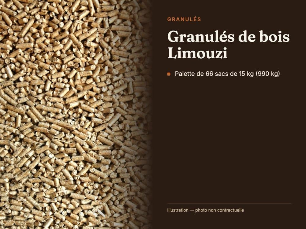 Visuel du conditionnement — Granulés de bois Limouzi
