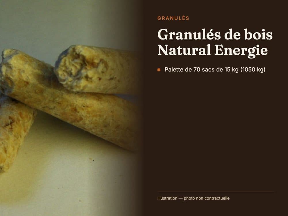 Visuel du conditionnement — Granulés de bois Natural Energie
