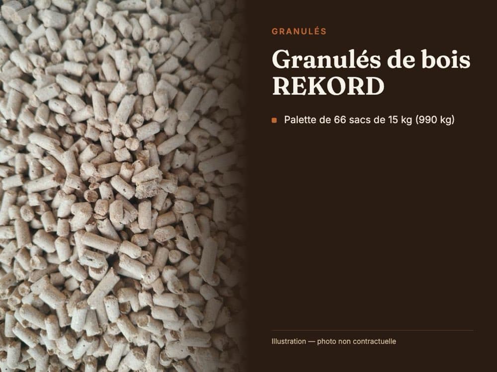Visuel du conditionnement — Granulés de bois REKORD