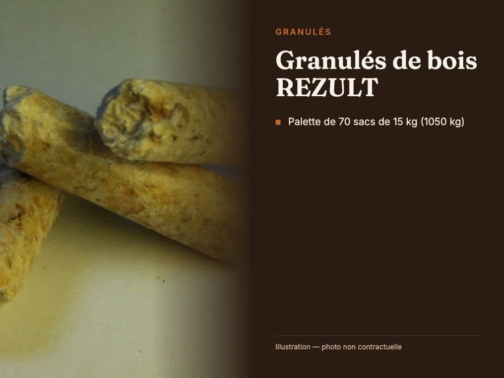 Visuel du conditionnement — Granulés de bois REZULT
