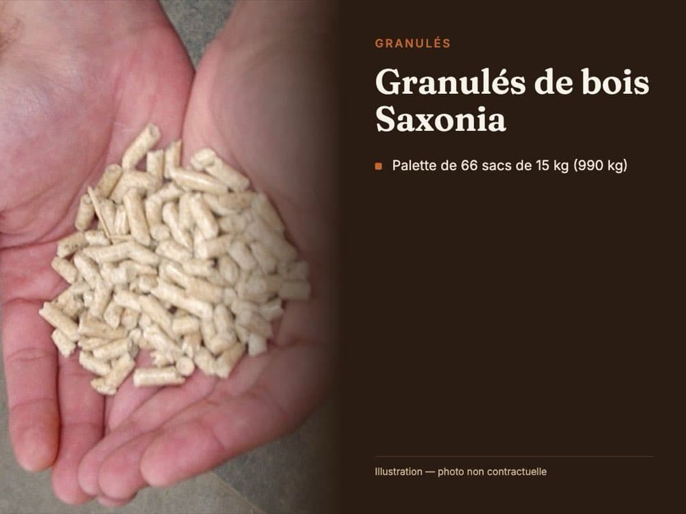 Visuel du conditionnement — Granulés de bois Saxonia