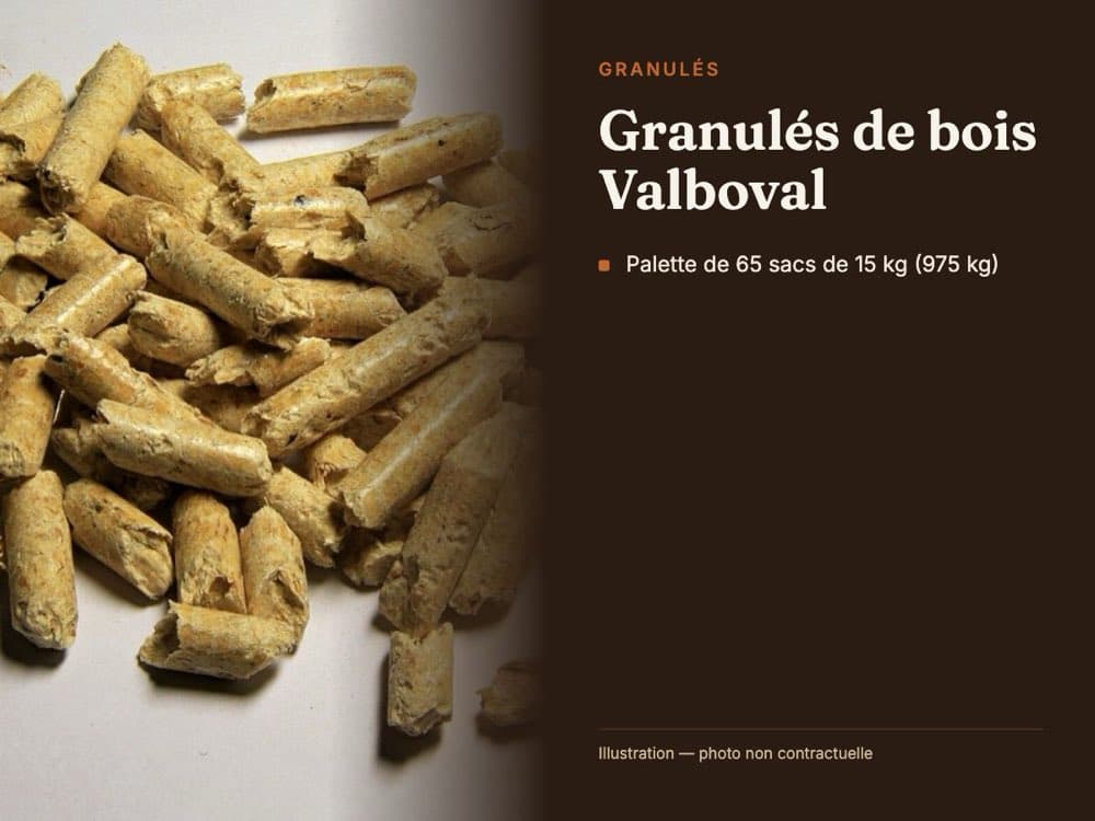 Visuel du conditionnement — Granulés de bois Valboval